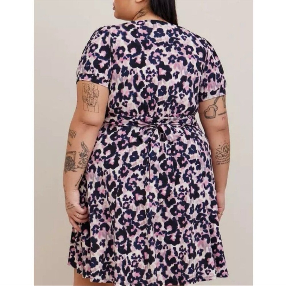 Torrid Mini Studio Knit Surplice Dress 2x - Picture 3 of 6